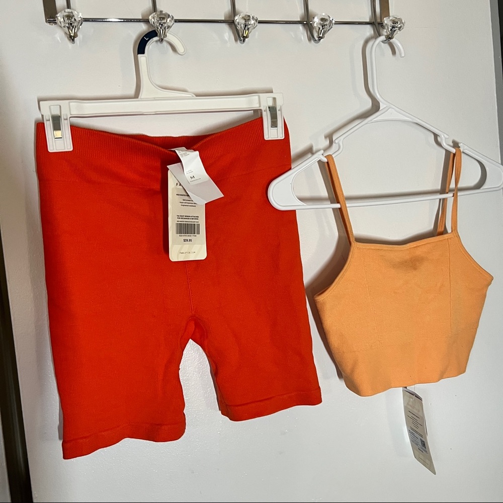 Fabletics top and shorts set
